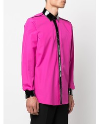 Moschino Contrasting Trim Long Sleeve Shirt