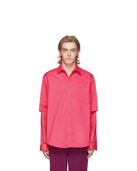 Balenciaga Pink Double Sleeve Shirt