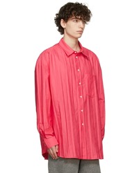 Jacquemus Pink La Montagne La Chemise Plisse Shirt