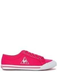 Le Coq Sportif Pink Canvas Low Top Trainers