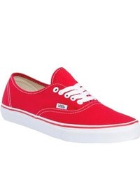 Vans Authentic Red Fashion Sneakers