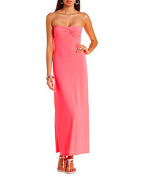 Charlotte Russe Bow Back Strapless Maxi Dress