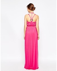 Forever Unique Cindie Plunge Neck Maxi Dress