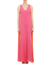 Lisa Perry Colorblock Sleeveless Maxi Dress Pink