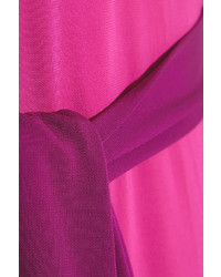 Diane von Furstenberg Dacey Two Tone Jersey Crepe Wrap Maxi Dress