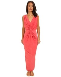 T-Bags Tbags Los Angeles V Neck Drape Sleeve Waisted Maxi W Tie Belt