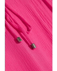 Splendid Crinkled Gauze Maxi Skirt Bright Pink