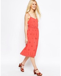 Asos Collection Strappy Broderie Midi Sundress
