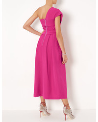 Preen by Thornton Bregazzi Hot Pink One Shoulder Ace Dress