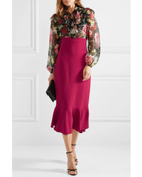 Dolce & Gabbana Fluted Cady Midi Skirt