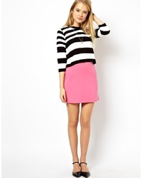 Asos A Line Mini Skirt In Ponte Pink