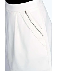 Boohoo Karen Exposed Zip Detail A Line Mini Skirt