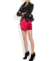 Balmain Folded Satin Mini Skirt