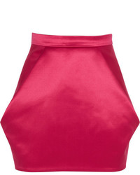 Balmain Folded Satin Mini Skirt