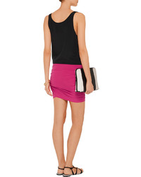 T-Bags LosAngeles T Bags Ruched Stretch Jersey Mini Skirt