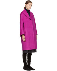 Jil Sander Navy Pink Oversized Wool Coat