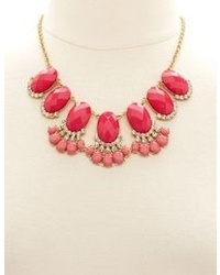 Charlotte Russe Faceted Stone Statet Collar Necklace