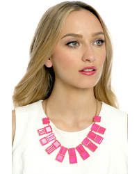 Kate Spade New York Accessories Pink Hot Chip Statet Necklace