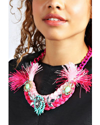 Boohoo Pixie Statet Rope And Gem Necklace