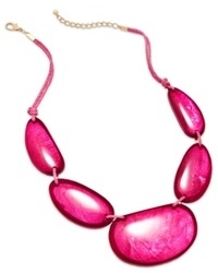 Style&co. Gold Tone Fuchsia Shell Statet Necklace