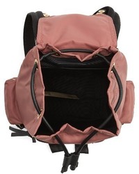 Burberry Small Rucksack Nylon Backpack Pink