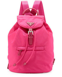 Prada Vela Medium Backpack Pink