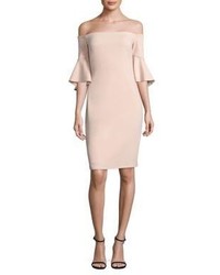 Laundry by Shelli Segal Off The Shoulder Bell Sleeve Sheath Dress