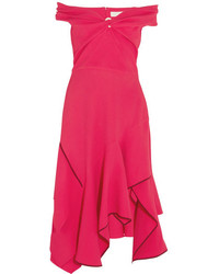 Peter Pilotto Off The Shoulder Cady Dress Bright Pink