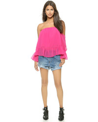 T-Bags LosAngeles Tbags Los Angeles Off The Shoulder Ruffle Blouse