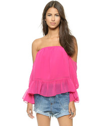 T-Bags LosAngeles Tbags Los Angeles Off The Shoulder Ruffle Blouse