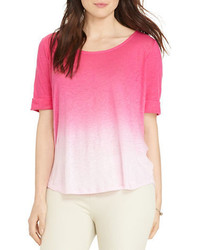 Hot Pink Ombre Crew-neck T-shirt