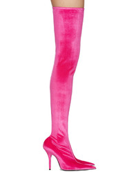 Balenciaga Pink Knife Over The Knee Boots
