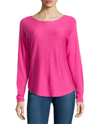 Neiman Marcus Dolman Sleeve Pullover Sweater Ginger Pink