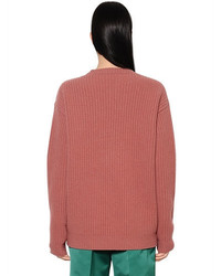 Rochas Embellished Ribbed Wool Sweater