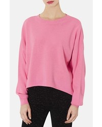 Topshop Highlow Knit Sweater Pink 10