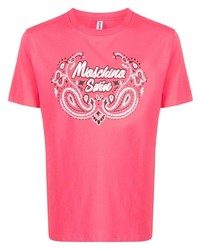 Hot Pink Paisley Crew-neck T-shirt