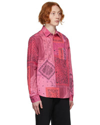 Kenzo Pink Printed Casual Shirt