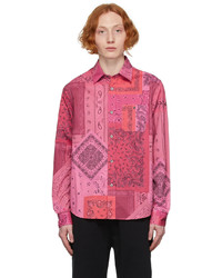 Kenzo Pink Printed Casual Shirt