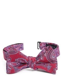 Hot Pink Paisley Silk Bow-tie
