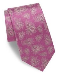 Charvet Paisley Embroidered Silk Tie