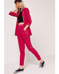 Missguided Cigarette Suit Trousers Pink