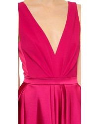 J. Mendel Pleated V Neck Dress