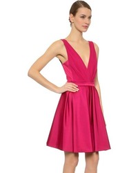 J. Mendel Pleated V Neck Dress