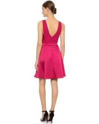 J. Mendel Pleated V Neck Dress