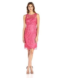 Women's Hot Pink Party Dress, Gold Sequin Clutch, Black Print ...