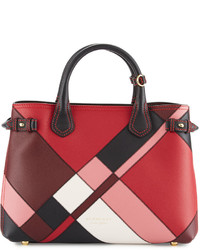 Burberry Banner Medium Patchwork House Check Tote Bag Pink