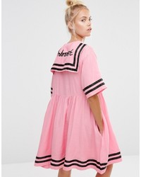 Lazy Oaf Sailor Dress With Introvert Embroidery