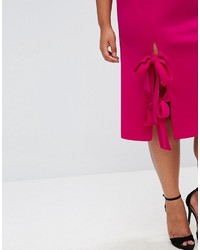 Asos Curve Curve Pencil Skirt With Bow Detail