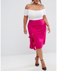 Asos Curve Curve Pencil Skirt With Bow Detail
