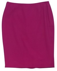 Escada Hot Pink Pencil Skirt W Pleated Back